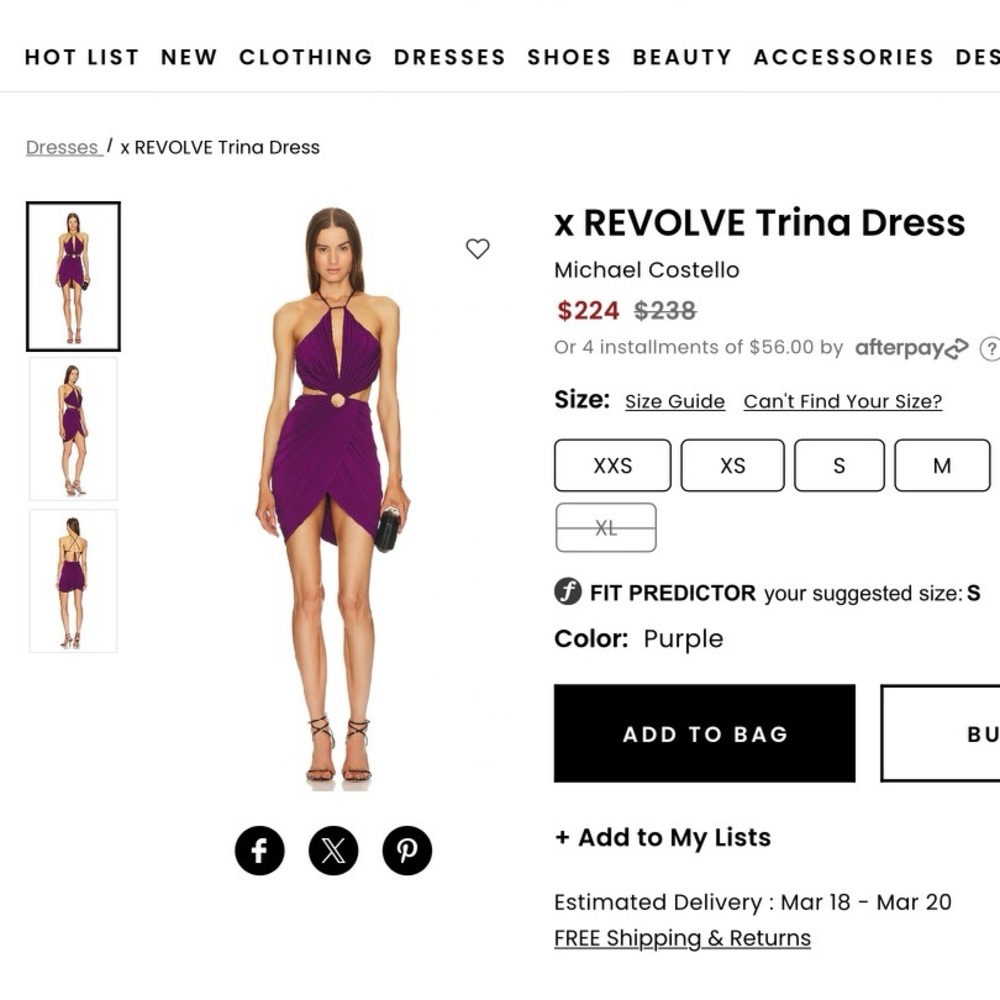 Revolve Trina Dress, size small